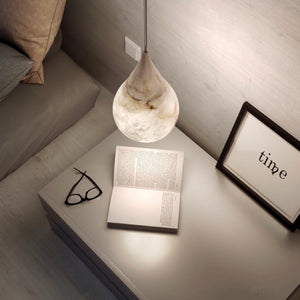 Alabaster Raindrop Pendant Light