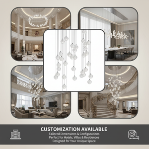 Round K9 Crystal Chandelier