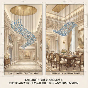 The Flying Surge LED Chandelier | Custom Size & Made-to-Order Lighting for Luxury Homes & Commercial Spaces